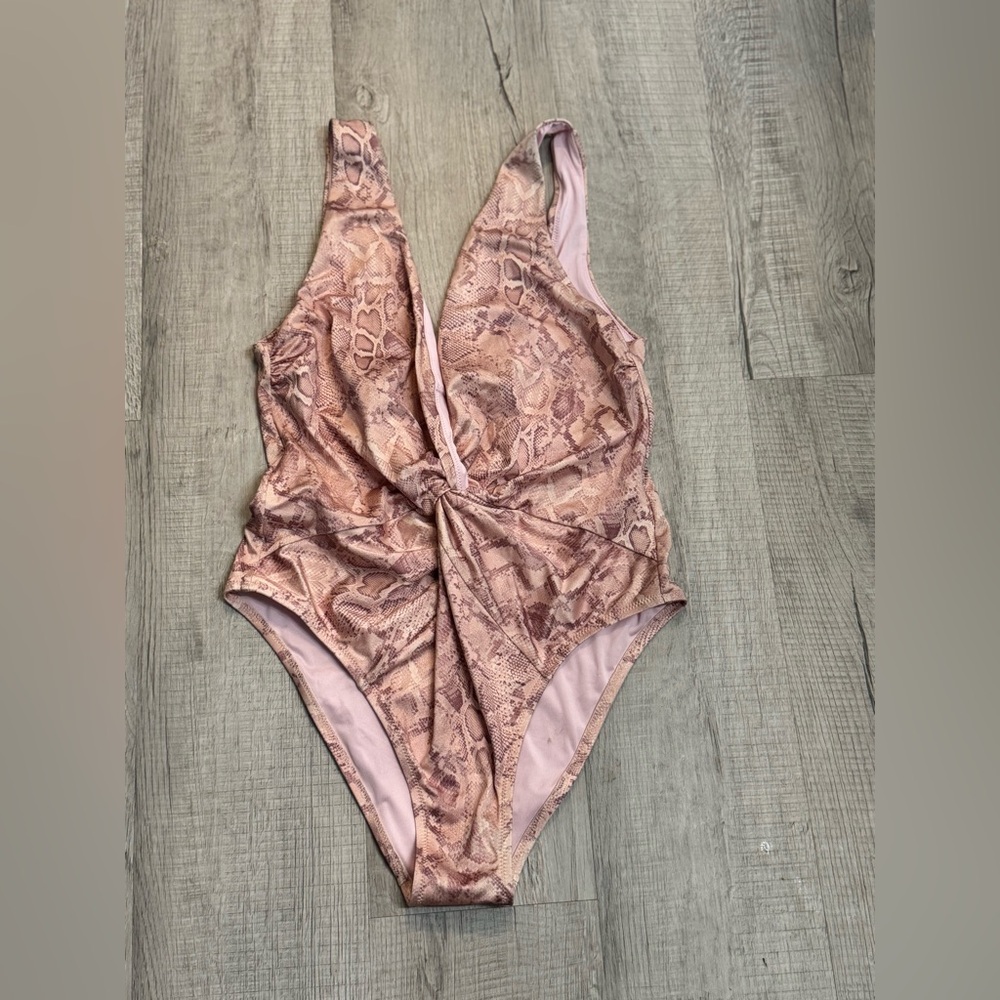 Victoria's Secret Blush Snake Print One-Piece